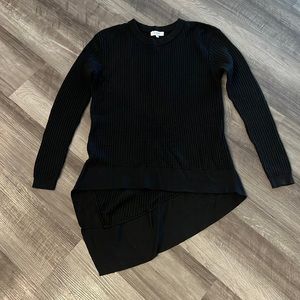 H.one asymmetrical waffle sweater